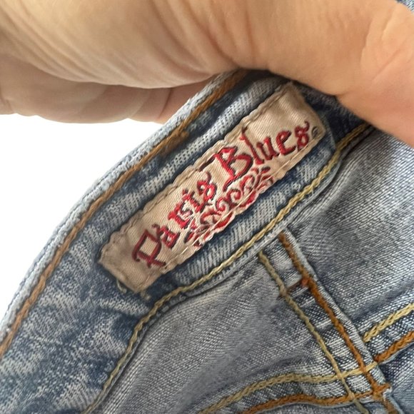 Vintage Y2K Light Blue Flare Leg Denim Low Rise Jeans 7 - Picture 5 of 16